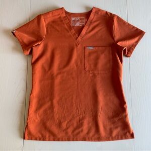 FIGS Catarina Scrub Top 1000211 (Dirty Chai Orange #5855) - Size XS